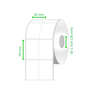 Decal Nhựa PVC 2 Tem 50x70mm 50m