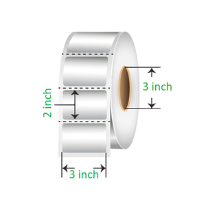 Tem Decal Xi Bạc 3x2inch Cuộn 100m