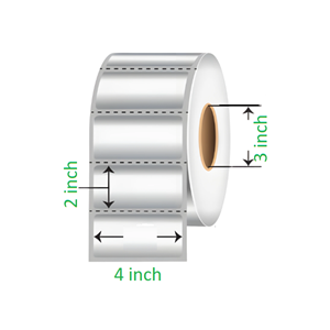 Tem Decal Xi Bạc 4x2inch Cuộn 100m