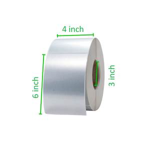 Tem Decal Xi Bạc 4x6inch Cuộn 100m