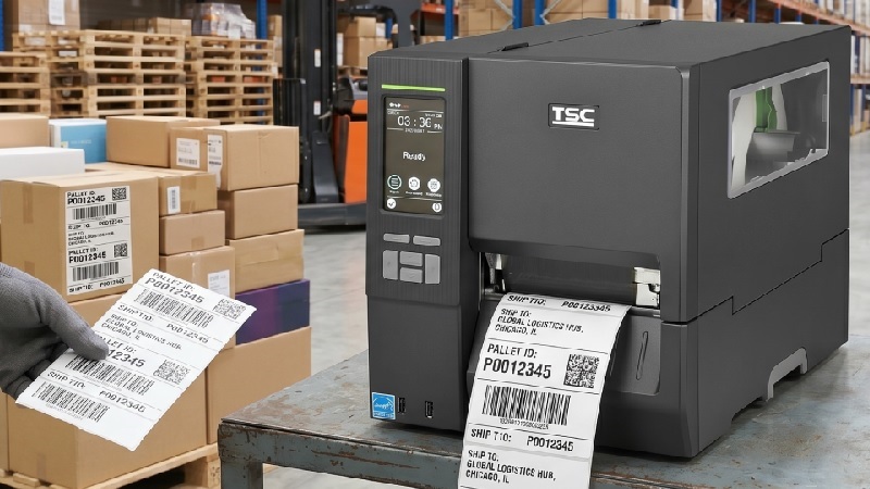 Sử dụng máy in mã vạch TSC MH241 in tem cho kho vận và hậu cần.